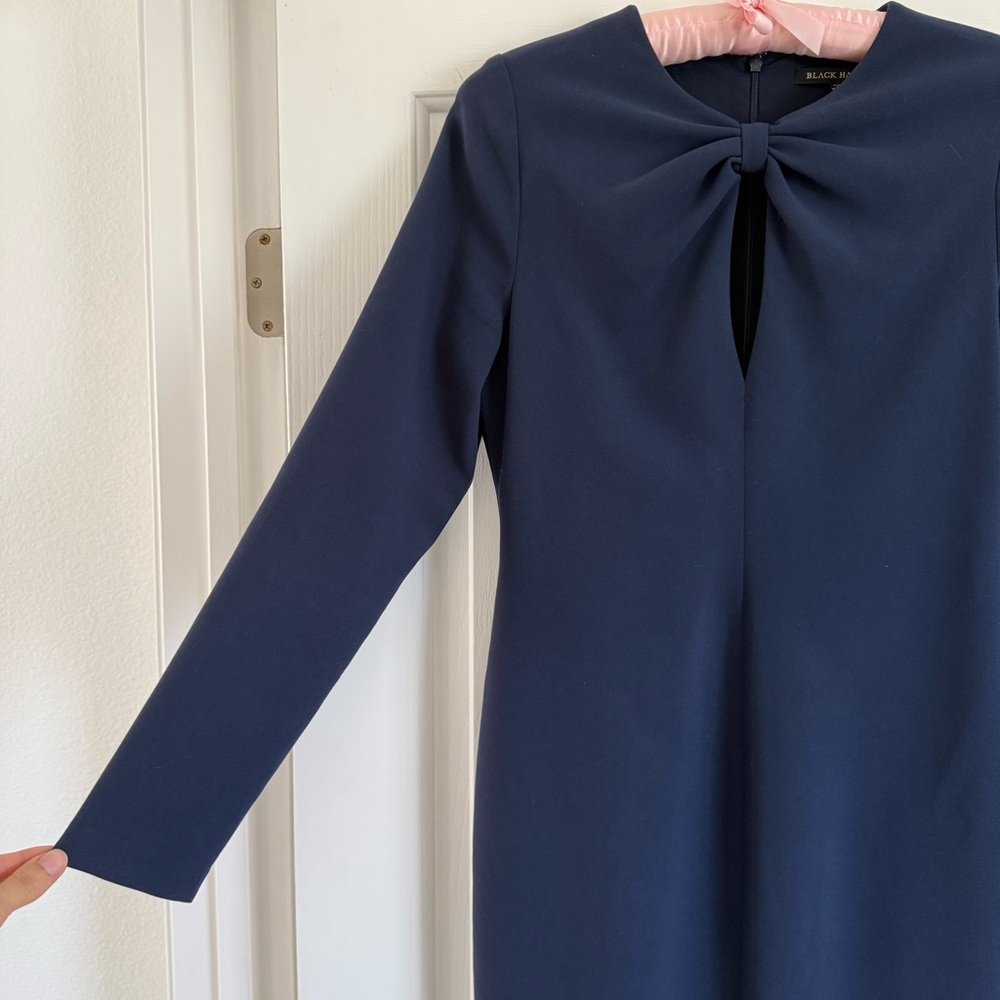 Black Halo Navy Blue Dress EUC Size 6 - Picture 7 of 14